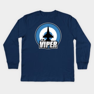 Greek F-16 Viper Kids Long Sleeve T-Shirt